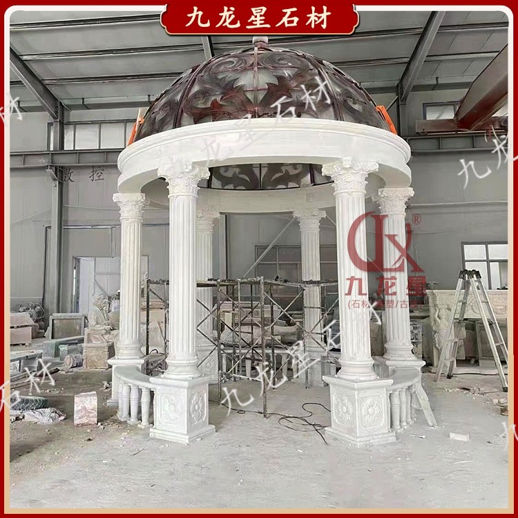 四角八角石雕涼亭 戶(hù)外園林景觀(guān)花崗巖石亭