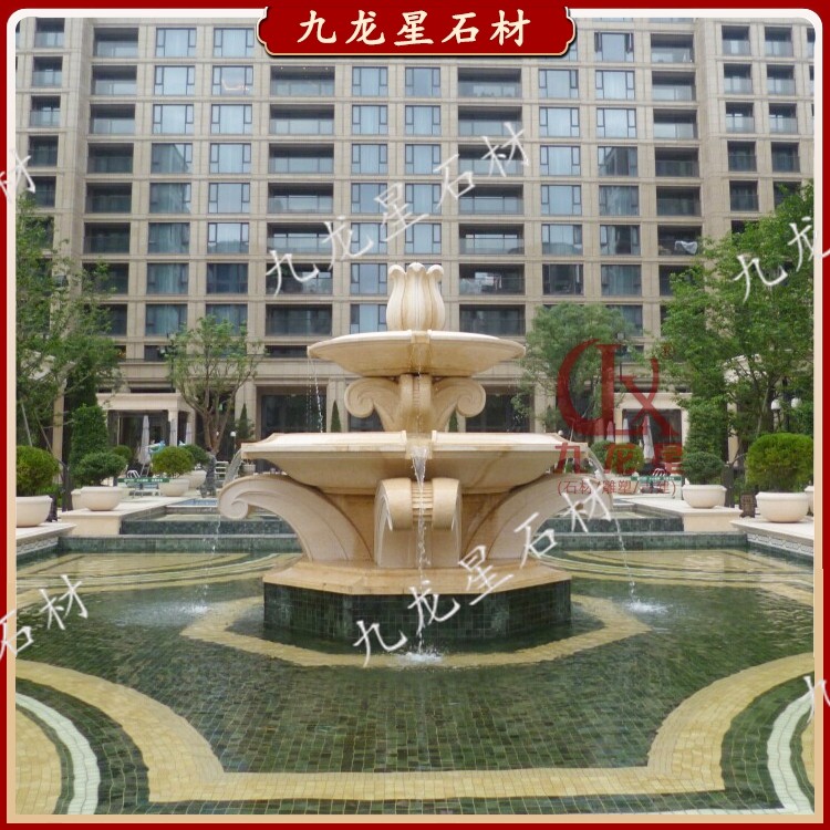 青石石雕水缽 別墅庭院循環(huán)流水景觀石雕構(gòu)筑物